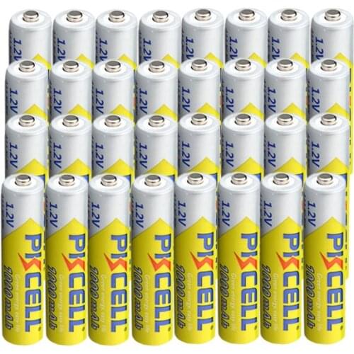 32Pcs PKCELL NIMH AAA Battery 1000mAh 1.2v aaa Rechargeable Batteries nimh 3A battery For Remote Control Toy Camera Microphone