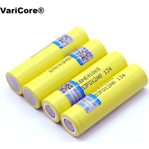 4pcs/lot VariCore Original For he4 18650 HE4 3.6V Rechargeable Battery 2500mAh 20A high drain HE4 Power battery cigarette tools