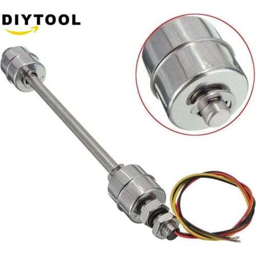 White 220V 200mm Stainless Steel Liquid Water Level Sensor Internal Float Switch