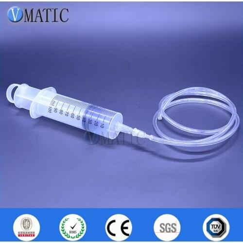 Free Shipping Non Sterilized Liquid Dispensing Large Big Giant 100ml/cc Syringe Big Mouth + PVC Tube Set