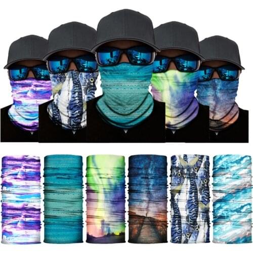 Outdoor Fishing Sport 3D Seamless Bandanas Neck Warmer Buffe Face Shield Motorcycle Cycling Balaclava Headband Mask Hiking Scarf