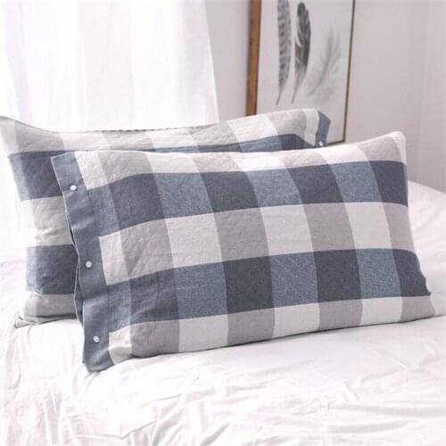 100% Cotton Pillowcase For Home Comfortable Knitting Pillow Case 2020 New Summer Quality Print Soft muslin cotton Pillow case