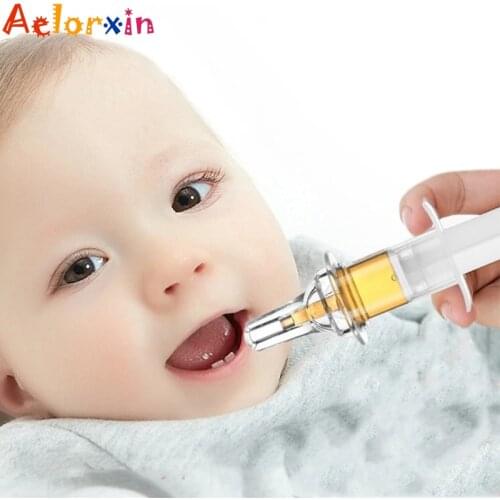 New Baby Smart Medicine Dispenser Needle Feeder Squeeze Medicine Dropper Dispenser Transparent Pacifier Kids Feeding Utensils