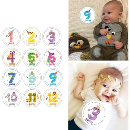 Baby Monthly Milestone Sticker Belly Decals Shower Gift Scrapbook Photo Keepsake B36E