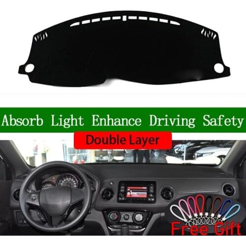 Double Layer Car Stickers For Honda xrv 2015 2016 2017 Dashboard Cover Car Accessories Interior Anti-UV Car Decals