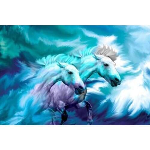 GLymg Full Drill 5d Diamond Painting Diy Diamond Embroidery Unicorn Horse Rhinestones Embroidery Painting Diamond Wall Art Decor