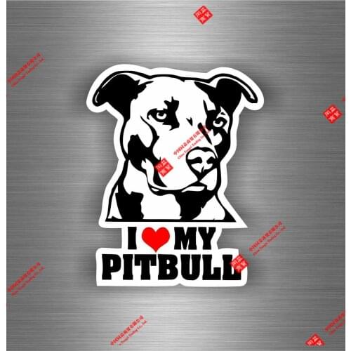 Interesting Car Stickeri Love My Pitbull Dog Moto Biker Bomb Jdm Decal Bumper