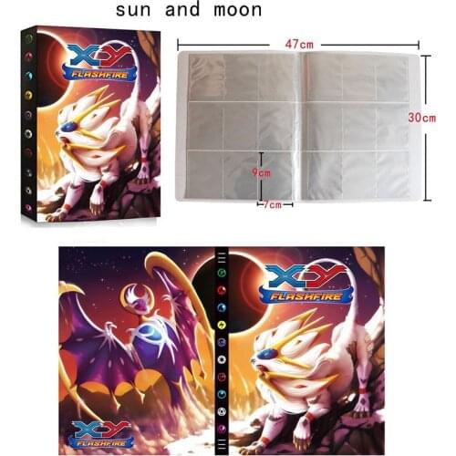432Pcs SUN & MOON Solgaleo Lunala Holder Toys Collections Pokemon Cards francaise Album Book Loaded List Toys Gift for Children