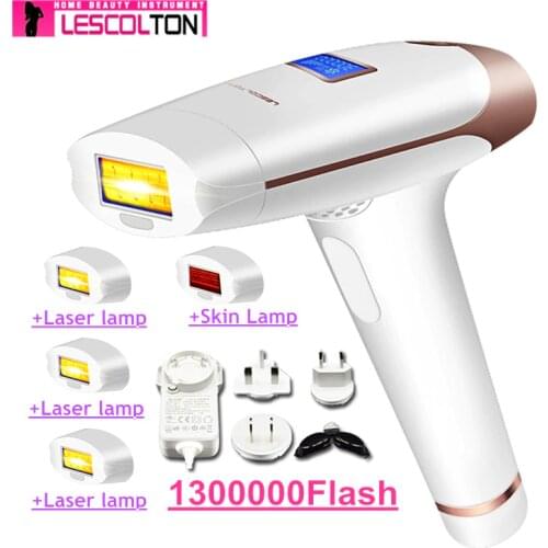 100% Original Lescolton 5in1 1300000 Pulsed IPL Laser Hair Removal Device Permanent Hair Removal IPL laser Epilator Armpit