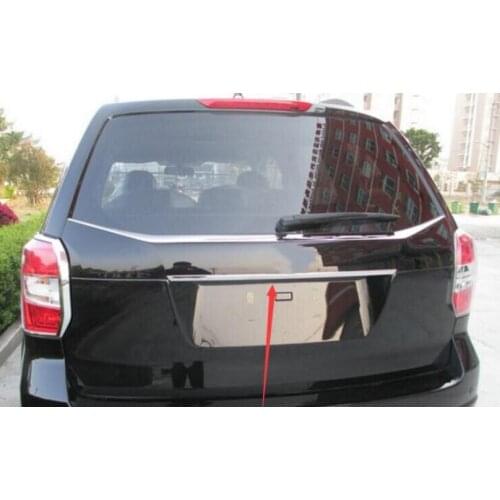 Rear Door handle cover Trunk Tailgate Trim Sticker For SUBARU FORESTER 2014- 2017 Chrome Moulding Gate Accent Styling Strip