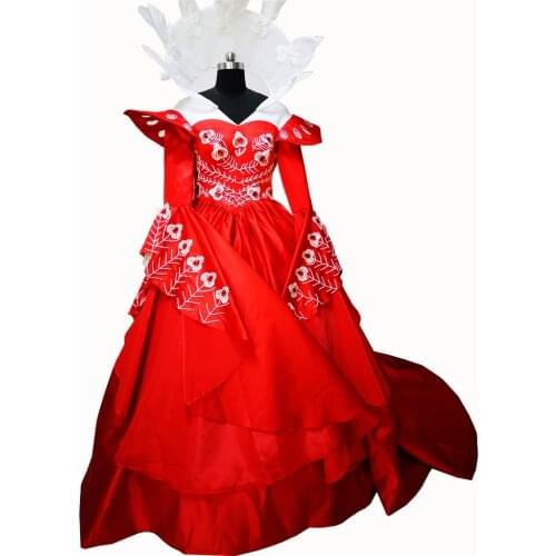 New red Vintage costumes 18th Duchess Retro medieval Renaissance Reenactment Theatre Civil war Victorian dress D-361