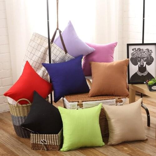 Solid color pillow cover sanding pillow case Candy-colored bedside office sofa cushion cover decorative pillows 45x45cm