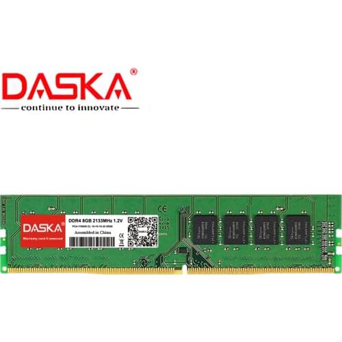 DASKA DDR4 4G Desktop PC RAMs 2133MHz PC4-17000S 1.2V DIMM 8G 2400MHz PC4-19200S CL16 RAM Compatible For Intel Memory Warranty