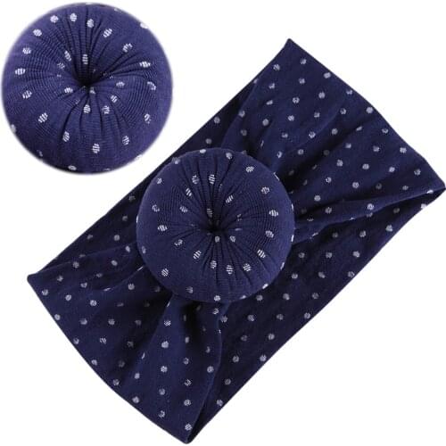 Baby Girl Dot Donut Headband For Children Round Head wraps Elastic Hair bands Turban Nylon Headbands Toddler Hair Accessories