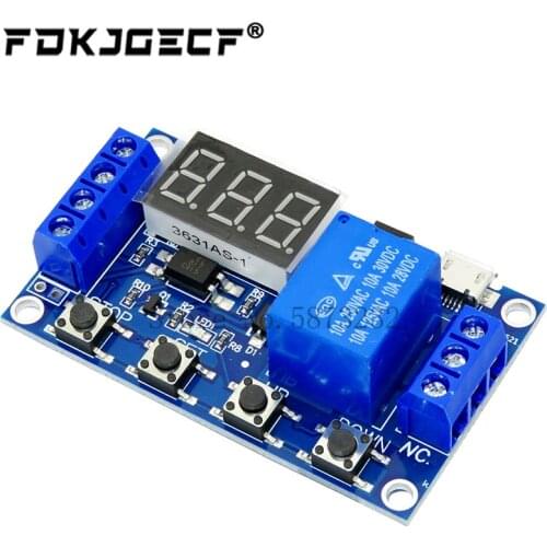 6-30V Relay Module Switch Trigger Time Delay Circuit Timer Cycle Adjustable Trigger OFF / ON Switch Timing Cycle for Arduino