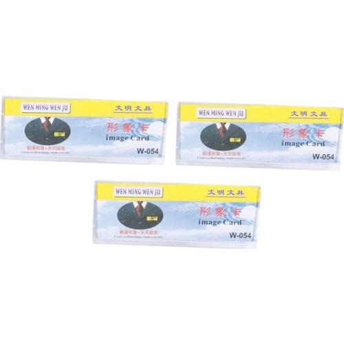 Safetypin Clear Hard Plastic Name Tag Clip Holder 3 Pcs