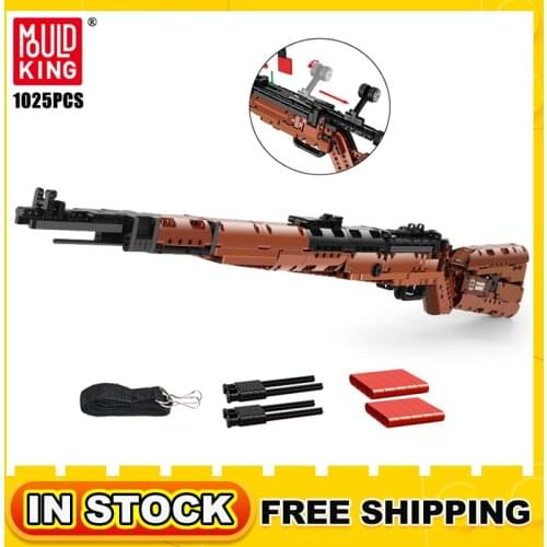 Mould King Military 98K Sniper Rifle Model Building Blocks Set Assembly Bricks Army Weapons DIY Game Gun boys Toys For Children