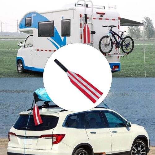 Reflective Trailer Safety Flag, Durable Tow Warning Flag, Towing Safety Signs with Webbing for Kayak Canoes Boat Traveling