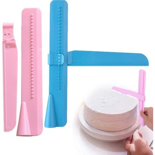 Teyaao Cake Scraper Adjustable Fondant Spatulas Cake Edge Smoother Cream Decorating DIY Bakeware Tableware Kitchen Cake Tool