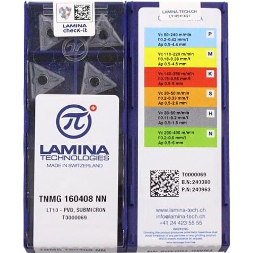 TNMG160408-NN LT10 100% Original LAMINA carbide insert with the best quality 10pcs/lot free shipping