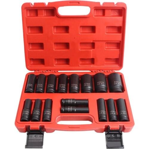 1/2 Inch Big Fly Lengthened Air Gun Sleeve Set Pneumatic Heavy Duty Thickened Sleeve Electric Wrench Hexagon Socket Head