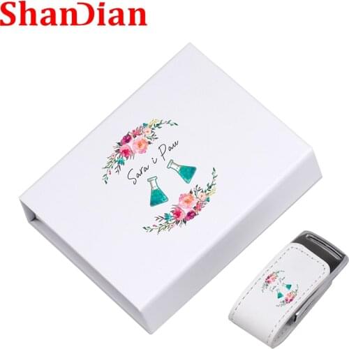 SHANDIAN Custom Logo USB 2.0 USB Flash Drives high speed usb stick 128GB pen drive 64GB Pendrive USB Flash Memory Stick USB+Box