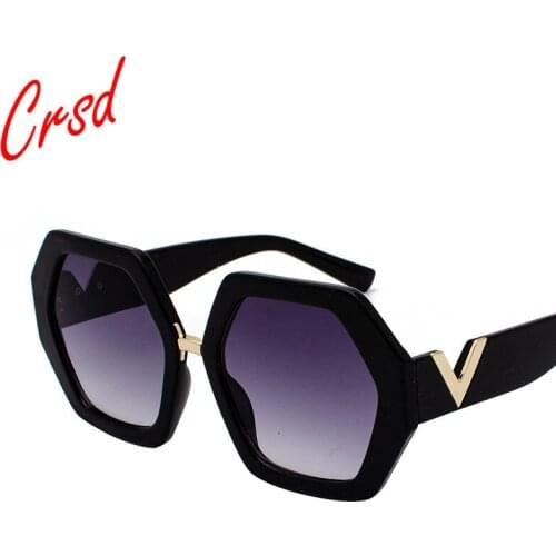 CRSD 2020 Hexagon Frame Fashion Trend Sunglasses Women Punk Rave Eyeglasses Men Streetwear Driving Oversized lentes de sol mujer