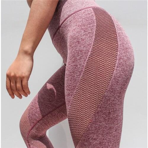 Women Sports Running Sportswear Fitness Capris Stretchy Fitness Seamless Leggings Tummy Control Gym Compression Tights Yoga Pant