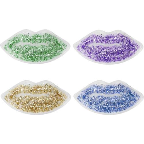 1pcs Lip Care Mask Hot Cold Compress Gel Ice Pack Lip Patch Sequins Cooling Therapy Lip Gel Pack for Reduce Swelling Relief Pain