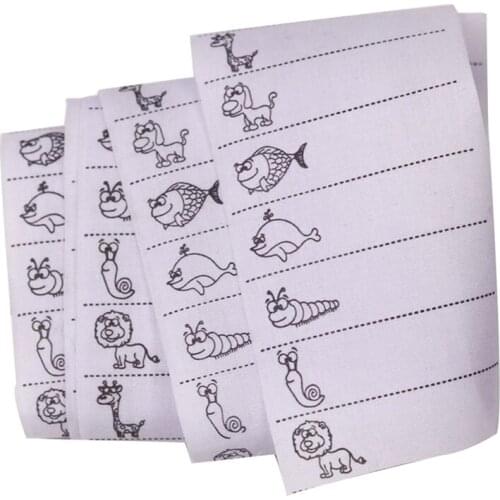 100pcs Washable Iron On Name Colthing Labels School Garment Fabric Tags Marker