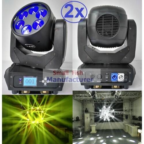 2xLot Super Beam Moving 6x25W White Led Lamp Beam Wash DJ Stage Lighting 12/20 DMX Channels Hi-Quality Hot Sales 135W New Design
