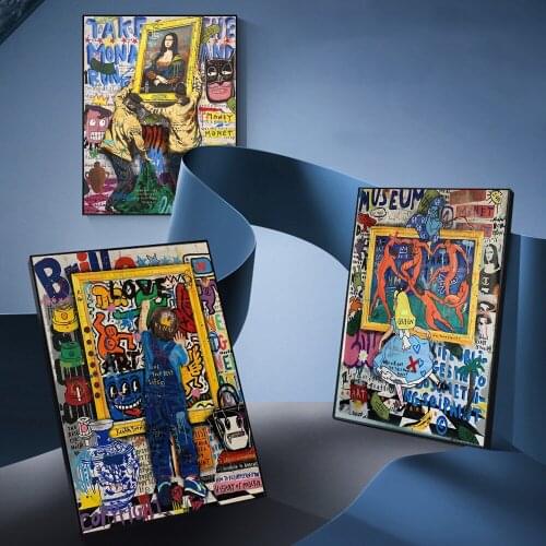 Abstract Cartoon Graffiti Street Art Painting Poster And Prints Home Decor Canvas Wall Art Pictures For Living Room Mural Cuadro