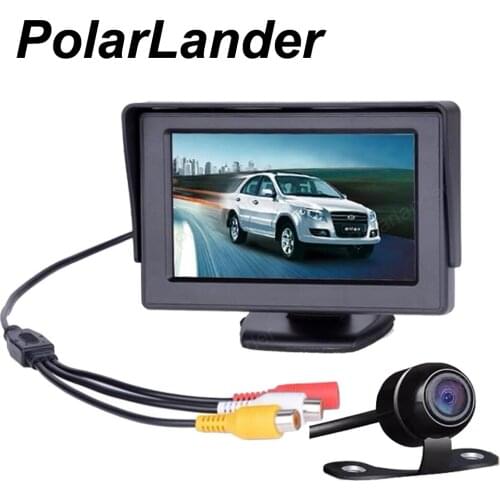 4.3Inch Auto Parking System display 2ch video input Car Rearview Monitor with 170 Degrees Waterproof Car rear view camera