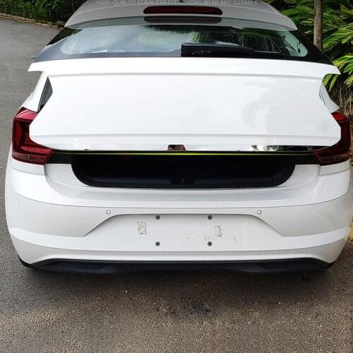 Car Styling 1PCS Stainless Steel Rear Trunk Tailgate Molding Cover Trim For Volkswagen Polo Mk6 Hatchback 2019 2020