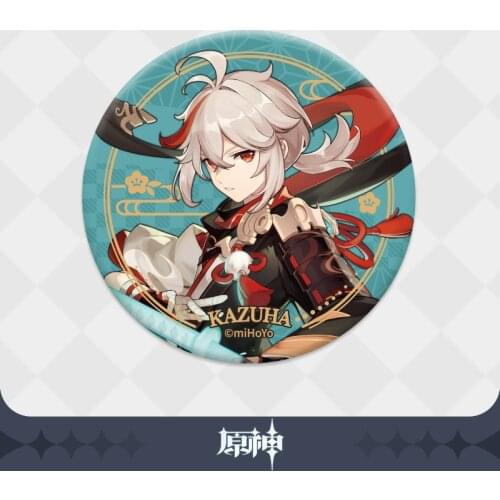 Anime Genshin Impact Kaedehara Kazuha Brooch Pin Cosplay Badge Accessories For Clothes Backpack Decoration gift