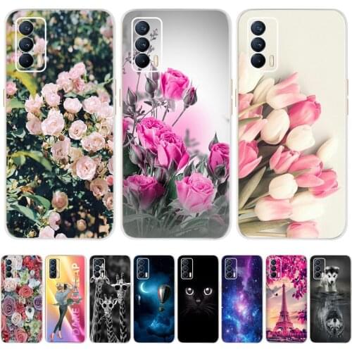 For Oppo Realme V15 5G Case Flowers Fashion New Fashion Phone Case For Realme V15 V 15 Casing RealmeV15 6.4" Soft Coque Fundas