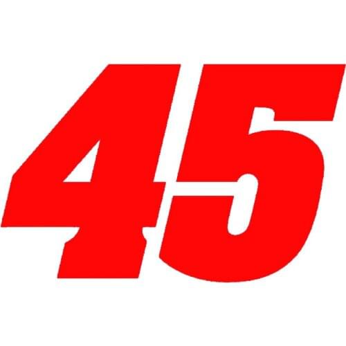 ChienHow 15*9.5cm Motorcycle Sticker Number 45 Reflective Car Stickers Vinyl Car Sticker Funny Car Decal