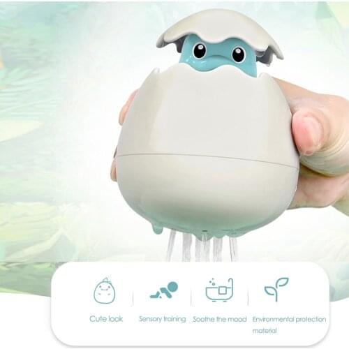 Cute Pink Duck Dinosaur Egg Water Spray Sprinkler Baby Bath Sprinkling Swim Toy Parent-child Interactive Shower Water Toy Set