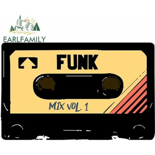 EARLFAMILY 13cm For Audio Cassette Fine Car Stickers Air Conditioner Decal Waterproof Vinyl Material Sunscreen Decoration