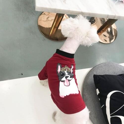 Cotton French Bulldog Tshirt Pet Dog Summer Clothes for Small Dogs Pets Clothing Puppy Chihuahua Sweater Yorkshire Pug Costume