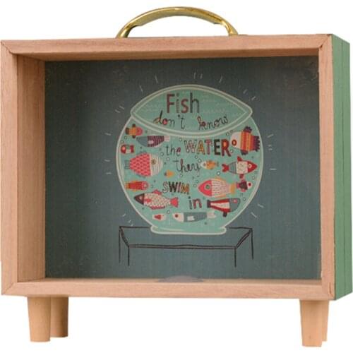 Money Saving Box Decorative Shadow Box Wooden Frame Coin Bank Money Bank Piggy Bank for Adults Kids Birthdays Home Decoration