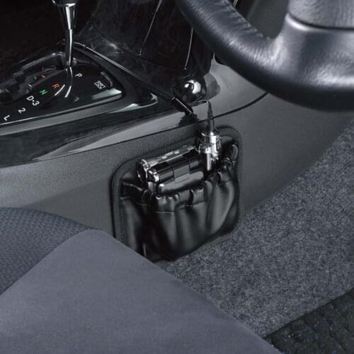 Leather Car Seat Side Storage Bag Organiser Phone Pen Key Cigarette Auto Seats Gaps Organizer Door Stick Paste Pockets Holder