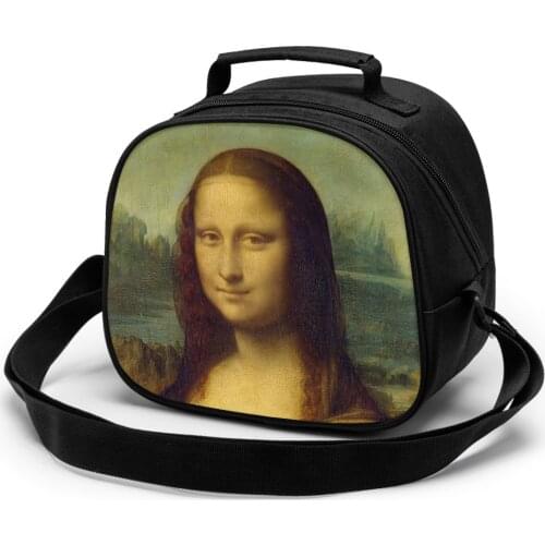 Da Vinci ,Mona Lisa fashion lunch bag thermal insulated bag travel casual insulated picnic bag thermo food for kids meal bag