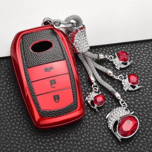 For Toyota Land prado Corolla RAV4 CROWN REIZ Highlander Accessories Fashion New Soft TPU Full Cover Car Remote Key protect Case