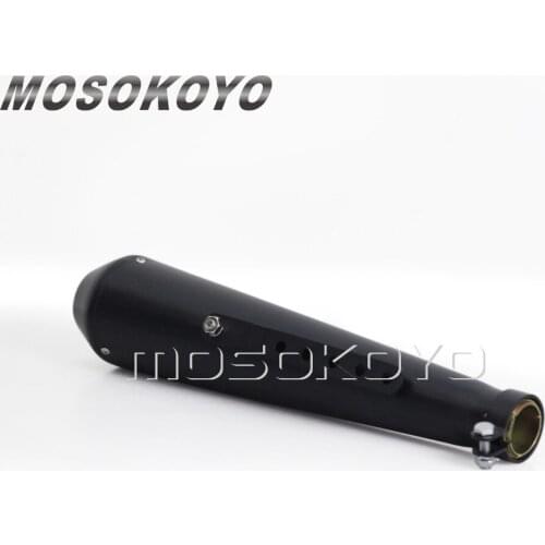 Motorcycle Black Vintage Cafe Racer Exhaust Muffler 35-41mm Silencer Pipe for Harley Chopper Bobber Scrambler