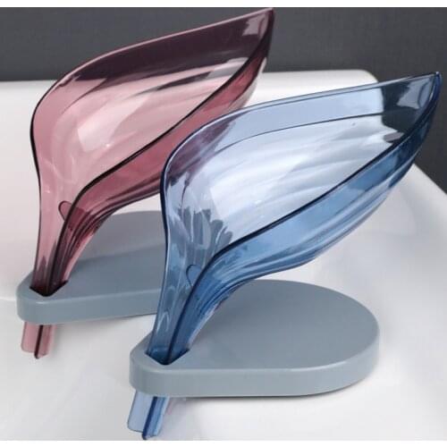 Leaf Shape Soap Box Soap Holder Rack Draining Storage Tray Bathroom Kitchen Soap Holder Case Bathroom Gadgets