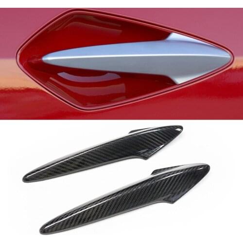 Real Dry carbon fiber Exterior Car Door Handle Cover Trim Sticker For Honda For CIVIC TYPE R FN2 FK2 8th generation EU version