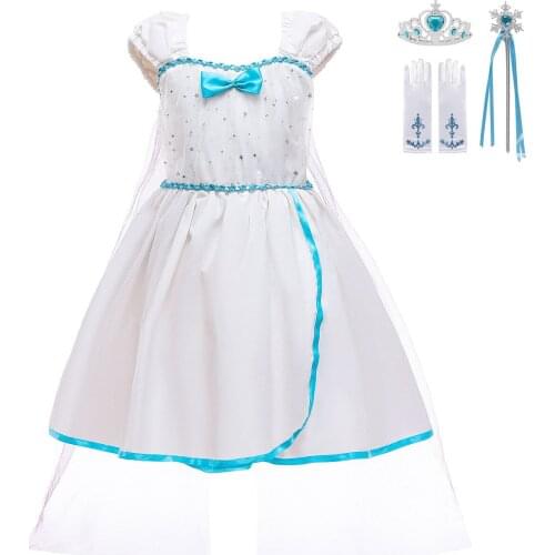 New Elsa 2 Dress Girls Princess Costum Kids Cosplay Snow Queen 2 Elza Costume Chlid Halloween Birthday Party Dress Girl Clothing