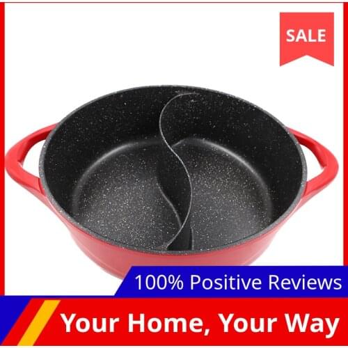 Master Star Winter Authentic Chinese Hot Pot Double-Flavor Sauce Pot Non-stick Family Party Essentials Induction Cooker Hot Sale
