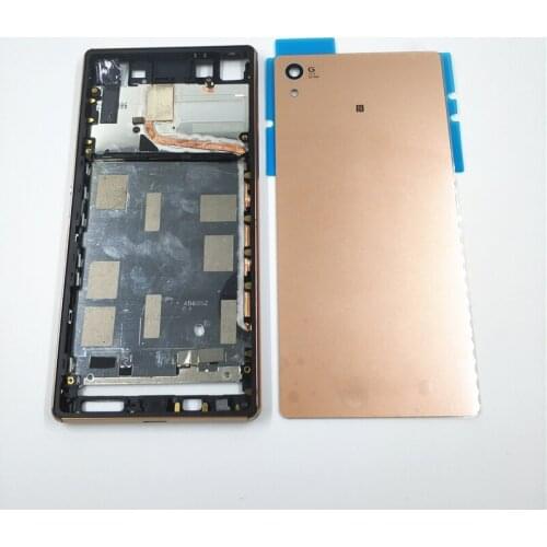 Original Full Housing LCD Panel Middle Frame For Sony Xperia Z4 Z3 Plus E6553 E6533 Battery door Cover Side Button